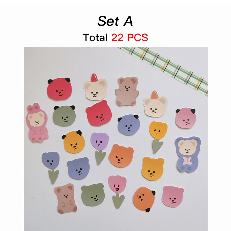 Funny Bear Stickers DIY Stationery