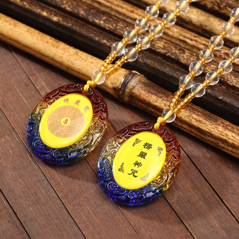 Tibetan Pendant Buddhism Amulet Necklace Shurangama Mantra Talisman Lucky Wealth Necklace Jewelry Accessories