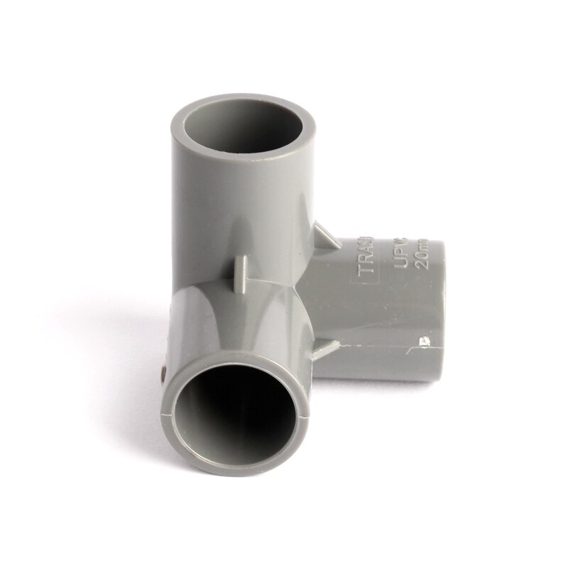 15pcs 3-Way PVC Fitting Inner Diameter 20mm Elbow Tee PVC Connector Grey Plastic PVC Joints
