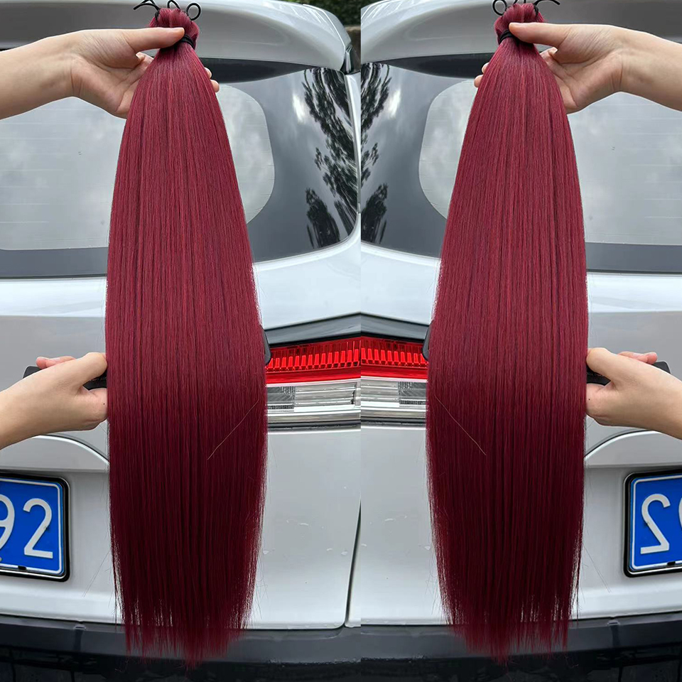 Gerade Pony Haar Bündel Häkeln Zöpfe Haar Synthetische Flechten Haar Ombre Braun Weiche Häkeln Haar Erweiterungen: 1B/30HL