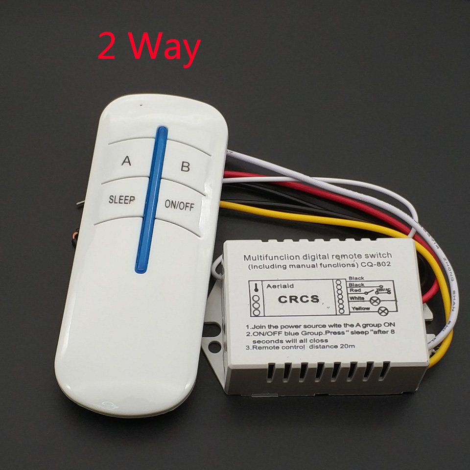 2 sposób włączania/OFF 220 V bezprzewodowy pilot zdalnego sterowania przełącznik lampa dwa-sposób odbiornik przełącznika zdalnego sterowania nadajnik 220 V