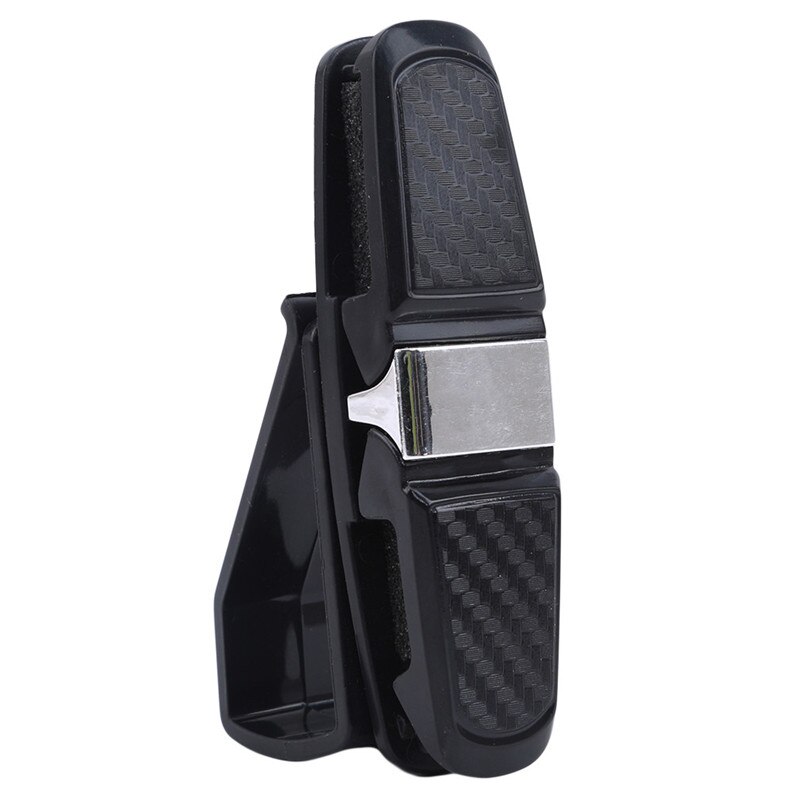 Przenośny robić samochodu futerały na okulary klamra na karty i okulary osłona przeciwsłoneczna robić samochodu uchwyt na okulary przeciwsłoneczne ABS okulary akcesoria samochodowe: srebro