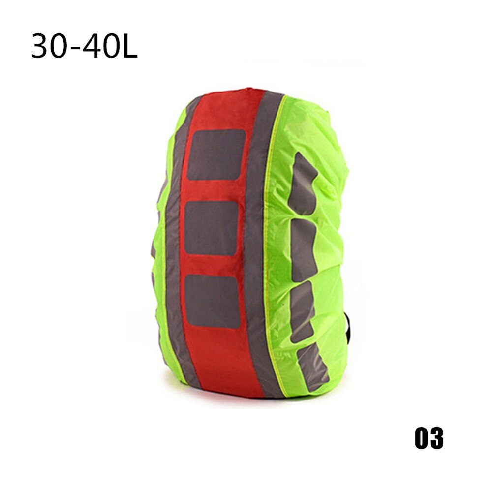 Reflective Backpack Rainproof Cover 20-55L Outdoor Riding Hiking Backpack Dustproof Waterproof Cover Sports Bag Cover: Purple