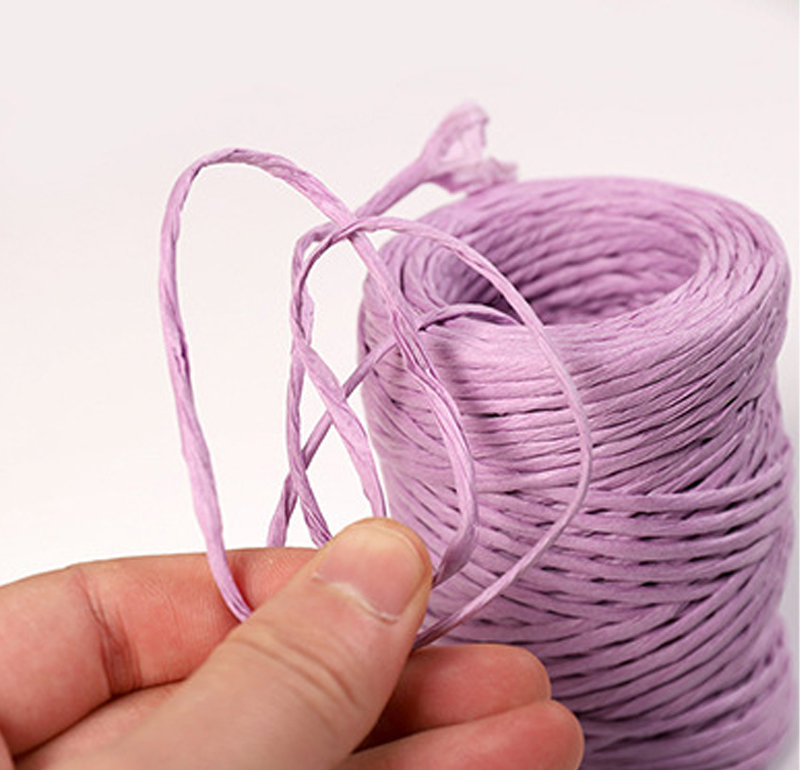 2mm 55 yards With Wire Paper Rope Kindergarten Children Weaving Paper Rattan Handmade DIY Materials To Make Flower Basket Vase