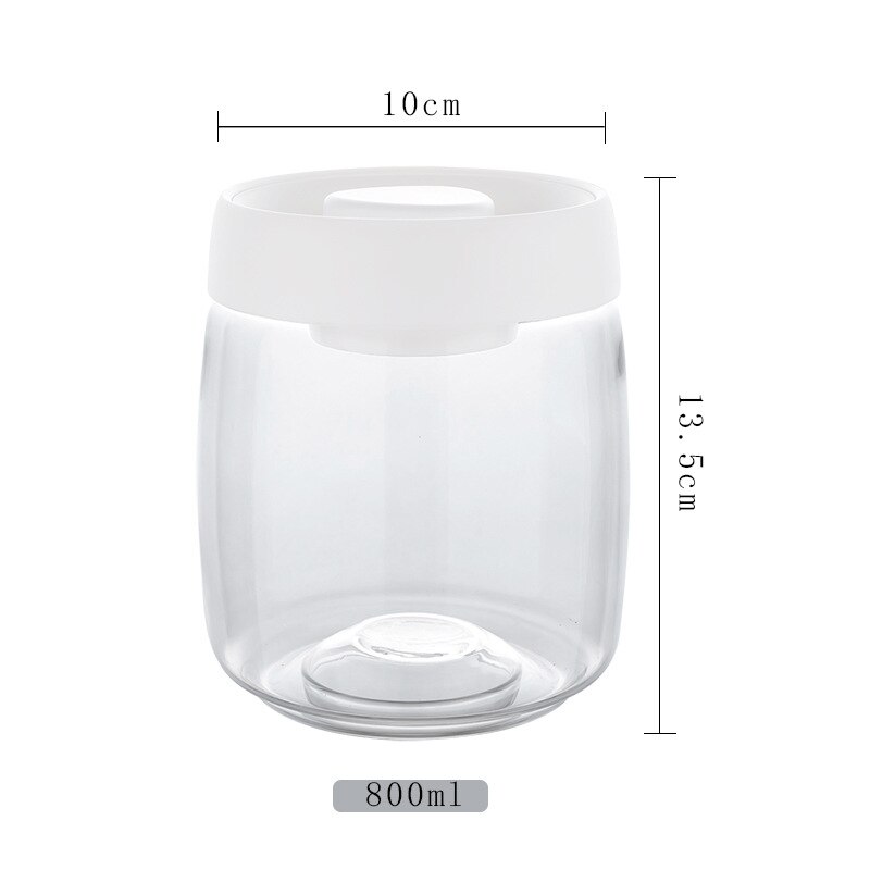 Vacuum Sealed Jar for Tea Candy Grains Food Container Spice Containers for Condiments Storage Jar Kitchen Accessories: 800ml