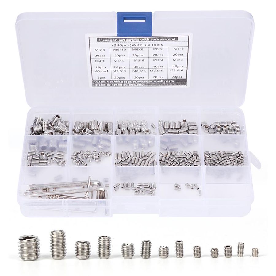 stainless wire sleeve insert stainless steel insert for hardware repair tools 340Pcs Set Screw 304 Stainless Steel End