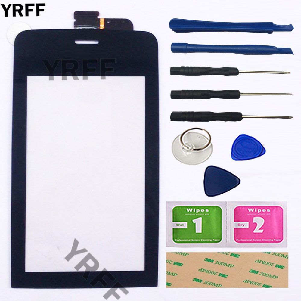 3.0 "Mobiele Touch Screen Glas Voor Nokia Asha 308 309 310 3080 3090 Touch Screen Digitizer Sensor Outer Glas panel Gereedschap: Black And Tools