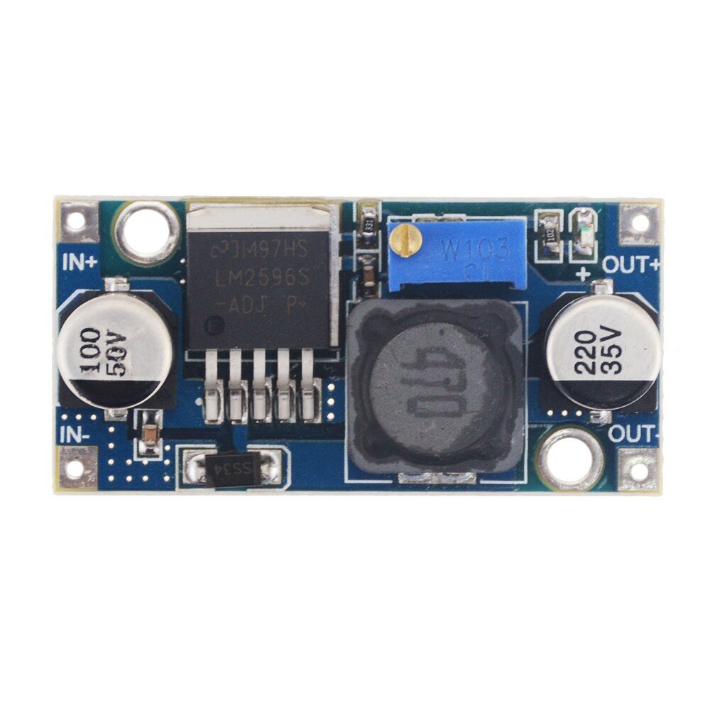 1 pces lm2596s DC-DC step-down módulo de alimentação 3a ajustável step-down módulo lm2596 regulador de tensão 1.5-35 v