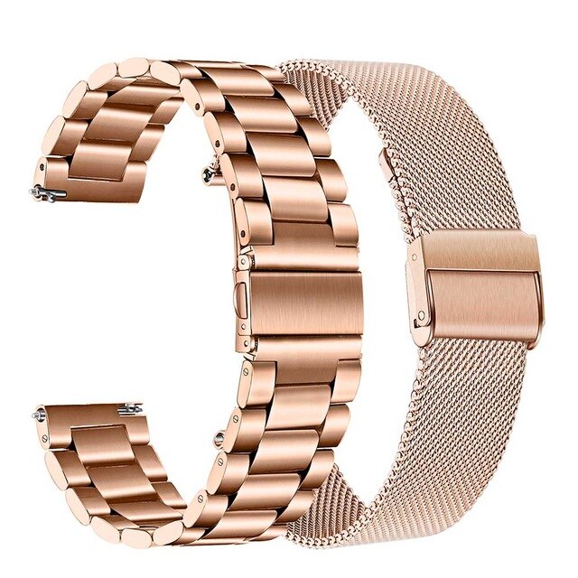 Milanese pulseira de metal para amazfit gts bip s gtr 42mm banda inteligente pulseira de aço inoxidável para huawei relógio gt 2 42mm pulseira: Azul