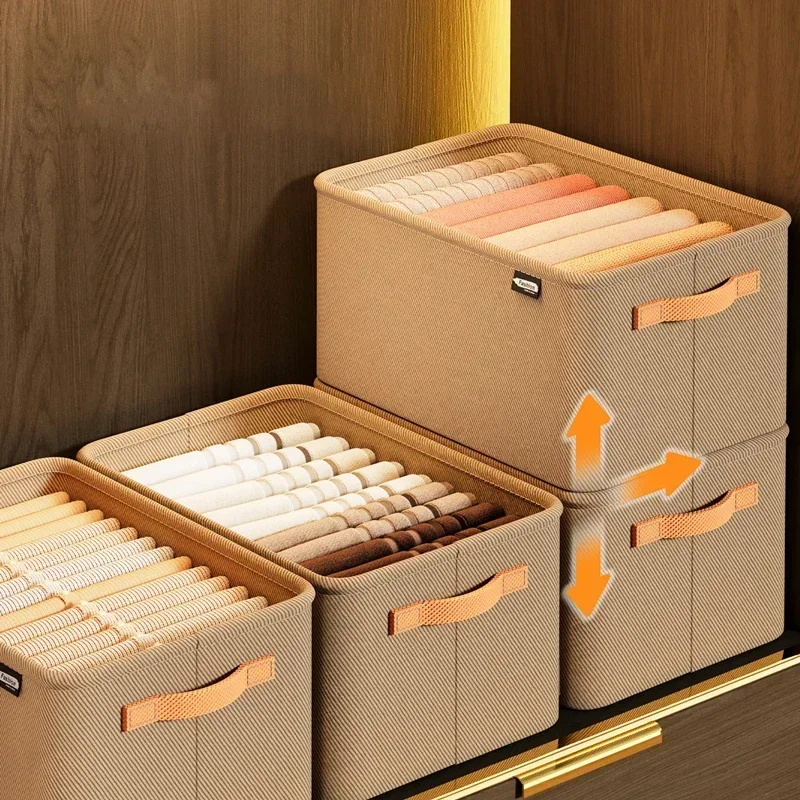 Aufbewahrungsbox für Jeans und Hosen, Kleiderschrank, Kleidung, Organizer, Schrank, Schubladen, Organizer für Unterwäsche, BH, Socken, T-Shirt, Organizer