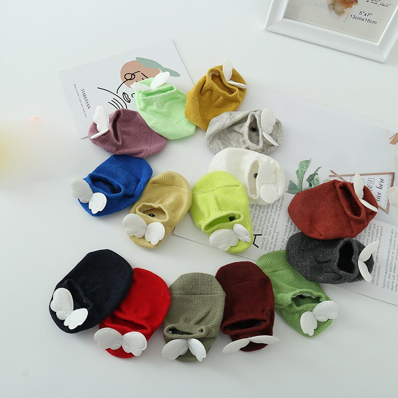 Calzini estivi per bambini calzini corti per bambina in morbido cotone per bambini con suola in gomma calzini antiscivolo per bambini