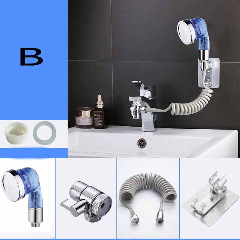Faucet Shower Set Adjustable Detachable Sink Shower Extension Head Set Quick Connect Faucet Hand Extender for Home Bathroom