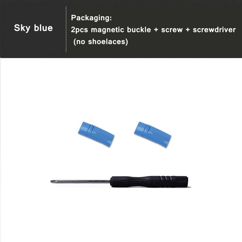 24 couleurs lacet boucle métal verrouillage lacets magnétique boucle accessoires métal dentelle serrure bricolage Sneaker Kits métal dentelle boucle: Sky blue