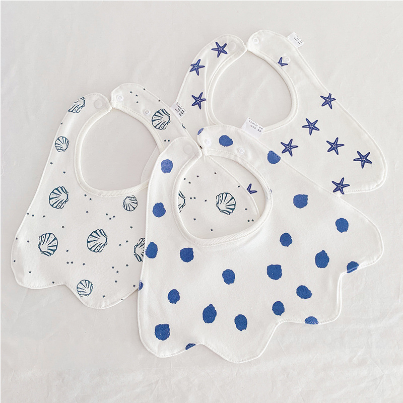 Baberos de algodón de doble capa para bebé, impermeable, delantal de alimentación para niños y niñas, toalla, Bandana, accesorios para bebés de 0 a 24 meses, 3 unids/lote: 010