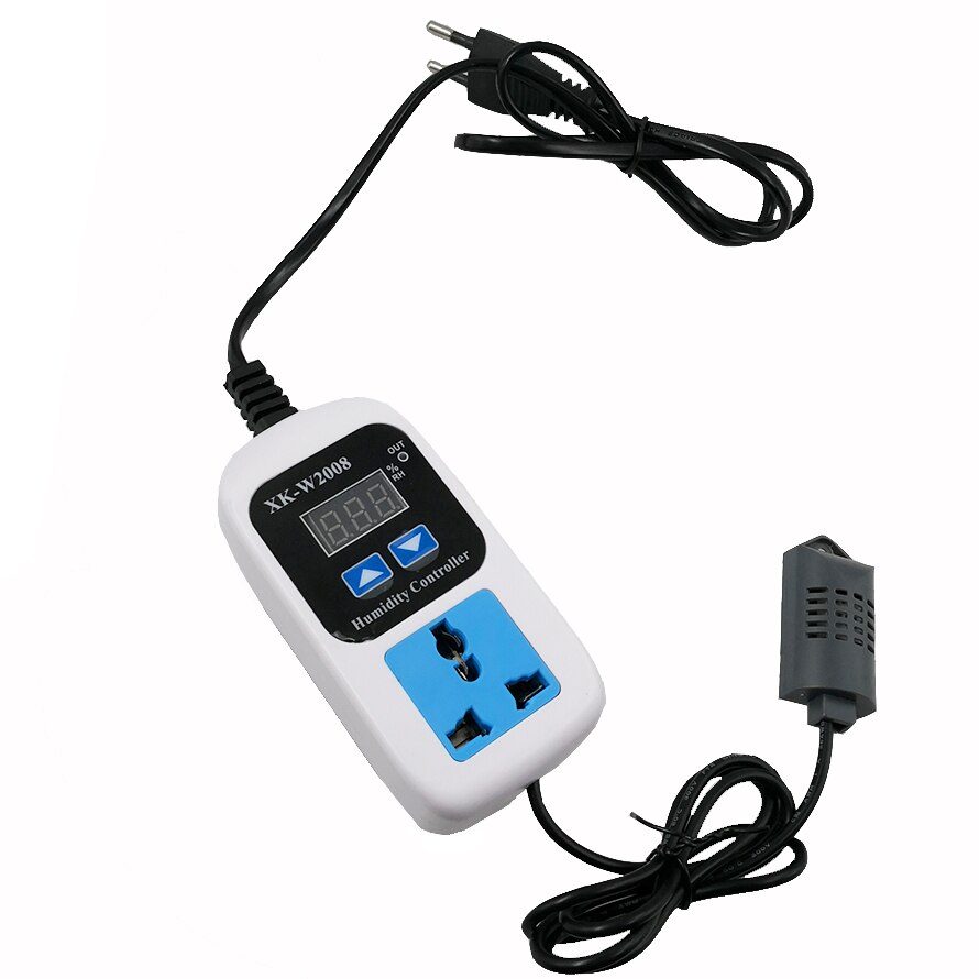 0%~99%RH Digital Humidity Controller Hygrostat Humidity Moisture Control Switch Socket Outlet Inlet EU Plug Hygrometert 110-220V