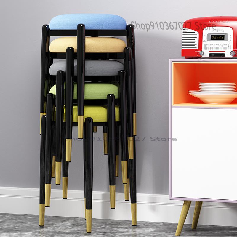 Léger luxe ménage rond tabouret Simple petit tabouret paresseux Net rouge nordique petit tabouret salon salle à manger tabouret