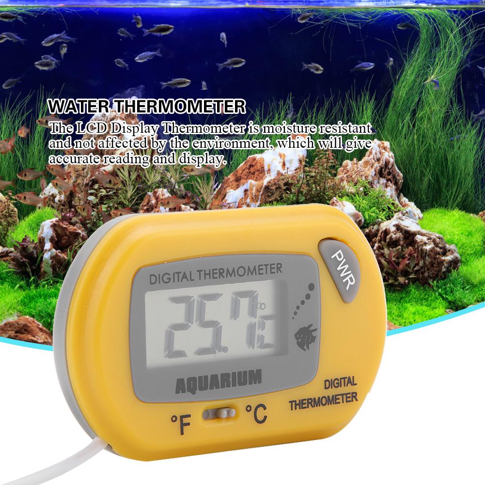 2 Kleuren Kleine Formaat Digitale Vis Aquarium Thermometer Temperatuur Meten Meter Machine Huisdier Producten