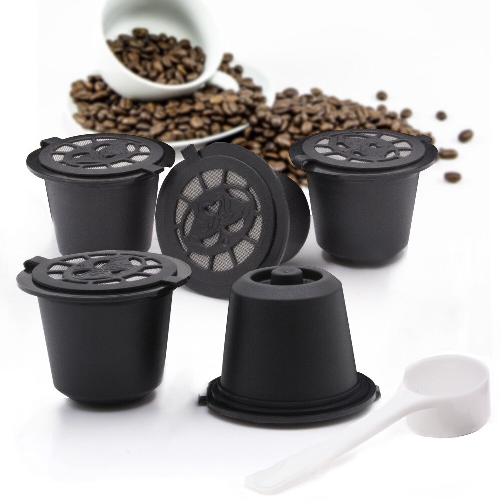 5 Stks/set Koffie Filter Milieuvriendelijke Herbruikbare Micro Mesh Koffie Filter Capsules Espresso Brouwer Filters Keuken Koffie Shop Gereedschap