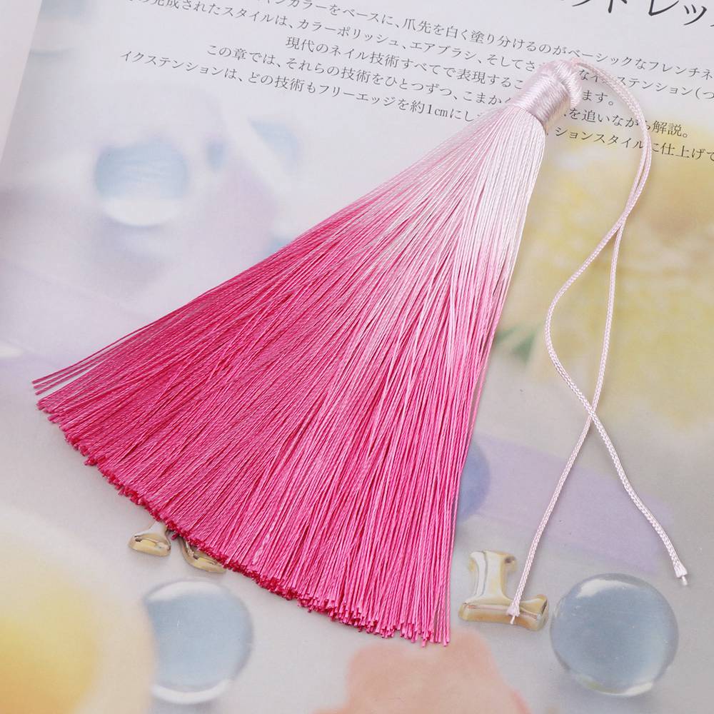 Boucles d'oreilles en Polyester à franges 13cm | 2 pièces, frange pour téléphone portable, bijoux à bricoler, chaîne porte-clés auto-même, boucle d'oreille, pendentif: 2