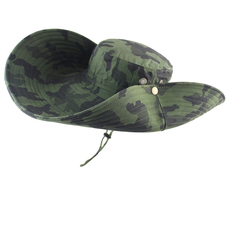 16cm lange brede solhat hat åndbar safari hat mænd kvinder boonie hat sommer uv beskyttelse cap vandreture fiskeri spand hat strand