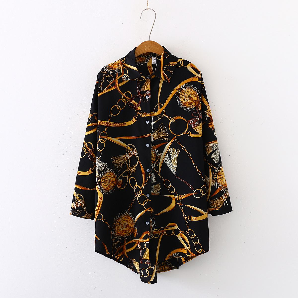 Plus size afslappet oversize kvinder bluser forår chiffon bluse trekvart ærmer løse toppe skjorter blusas mujer: Sort / 5xl