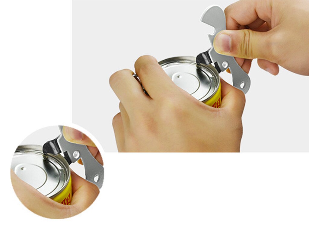 Multifunction Stainless Steel Compact Manual Tin Can Opener Bottle Jar Beer Opener Kitchen Compact Manual Tin Can Opener