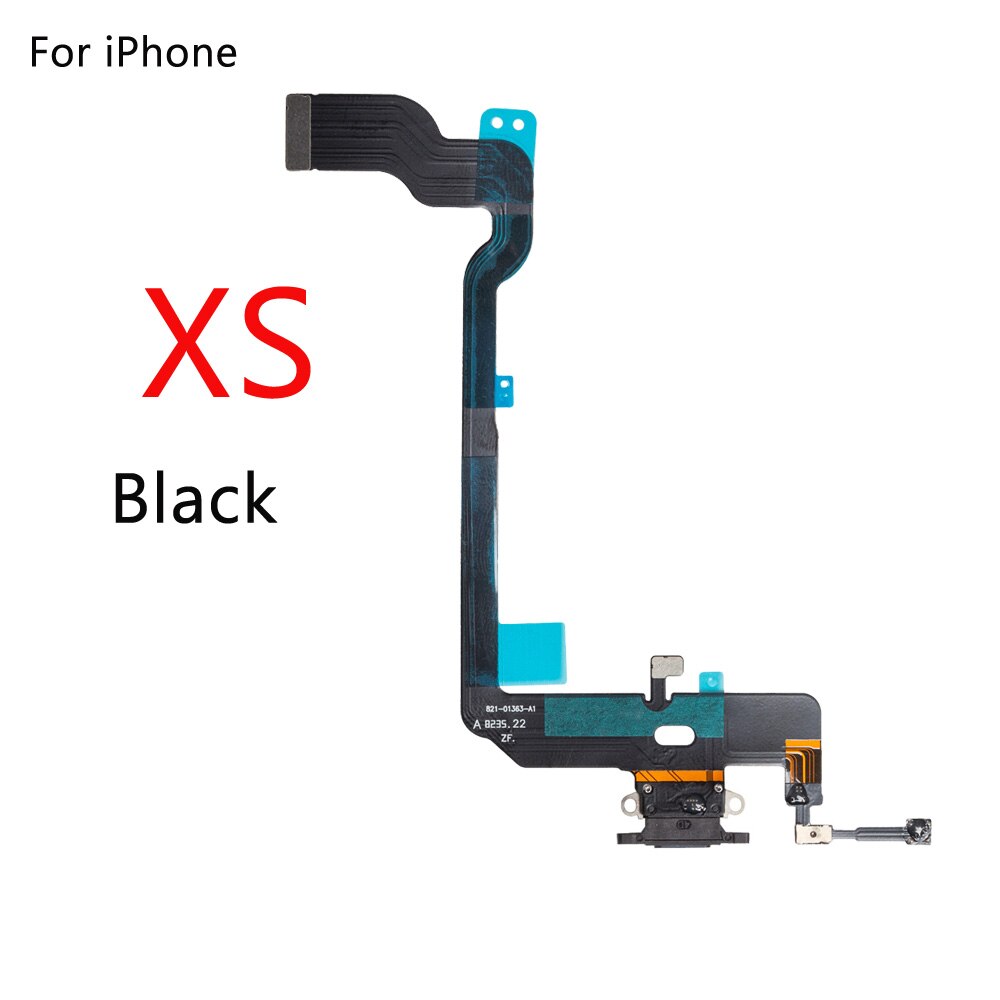 Für iPhone 7G 7 8G 8 Plus X Lade-Port Dock Connector Kopfhörer Audio Jack + Mikrofon Flex kabel Ersatz: For XS Black
