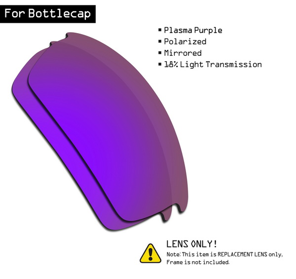 SmartVLT Polarized Sunglasses Replacement Lenses for Oakley Bottlecap - Plasma Purple: Default Title