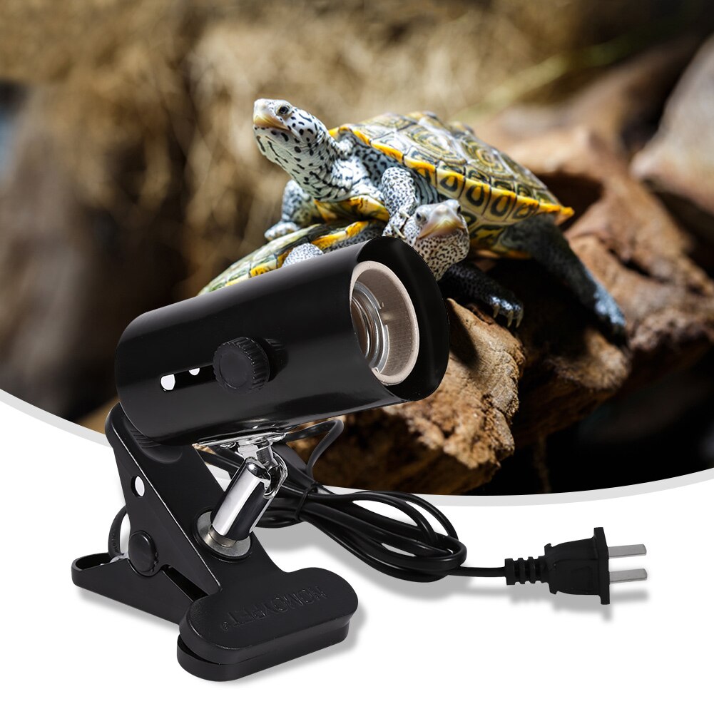 Uva + uvb krybdyr lampesæt med clip-on keramisk lys holder skildpadde basking uv opvarmning lampe sæt skildpadder firben belysning