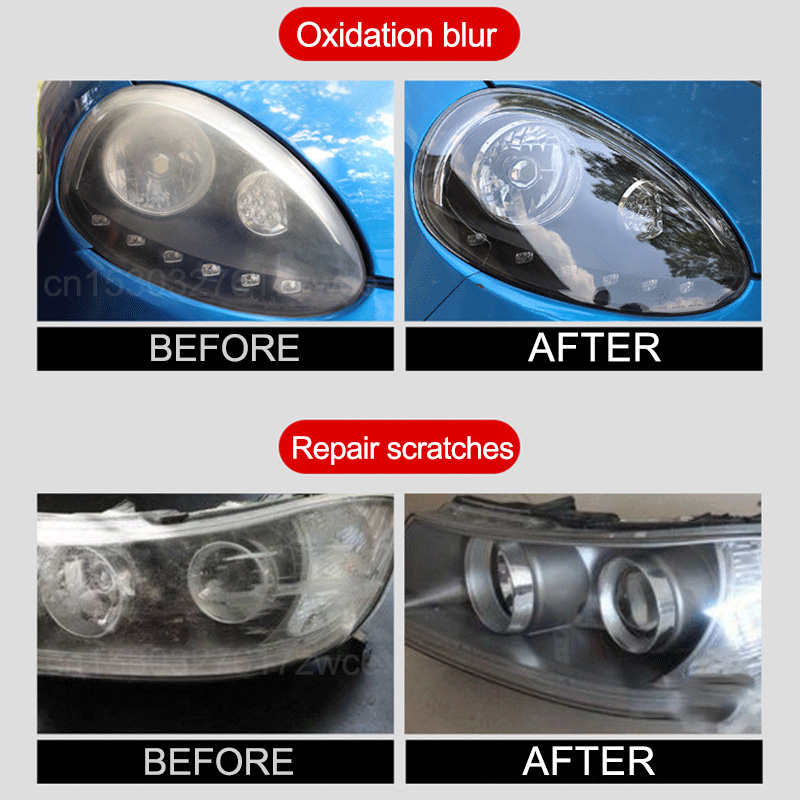 Kits de pulido para restauración de faros de coche, eliminador de arañazos, pasta de limpieza para reparación, elimina la oxidación, líquido para pulir faros