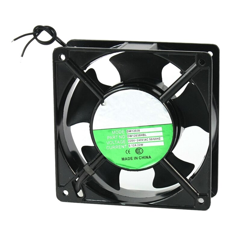Ventilateur Axial Métallique 120x120x38mm - 220V 3000 Tr/min, Roulements à Billes, 42 DB - FP-108-1/220VAC