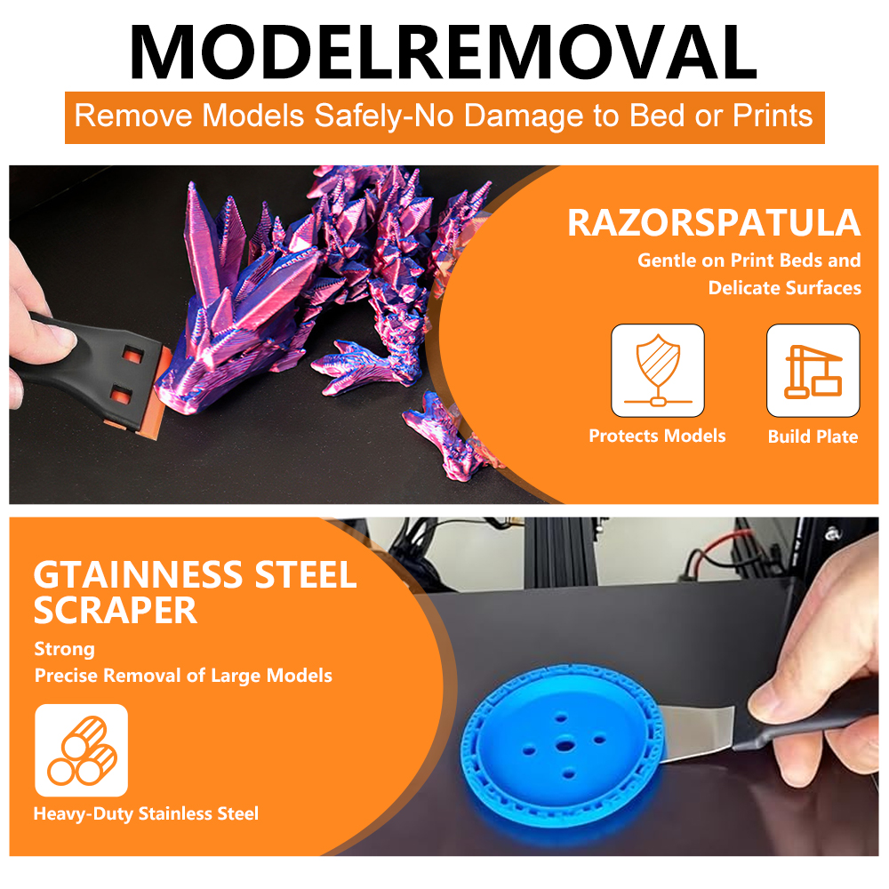 Kit de Ferramentas para Impressora 3D com 39 Peças, incluindo ferramentas de limpeza de bicos, raspador, escovas, conjunto de limas, cortador e faca para impressoras FDM/SLA