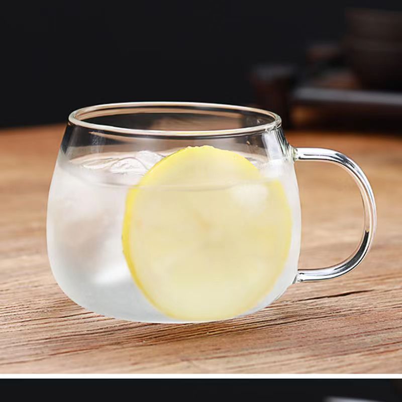 Glass Tea Infuser Cup With Transparent Filter Handle Bamboo Lid Heat-resistant Flower Teacup Office Tea Mug Drinkware: 320m single cup