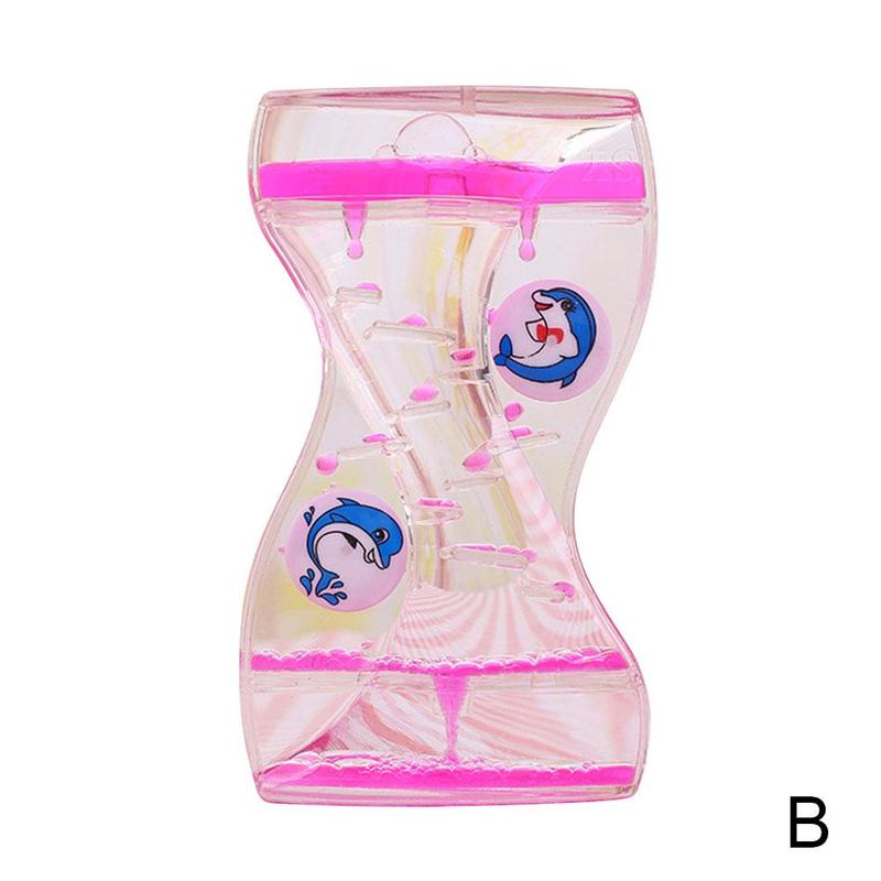 Rotating Windmill Floating Timer Toys Home Office Desk Decoration Floating Color Mix Oil Liquid Bubbler Motion Timer: B