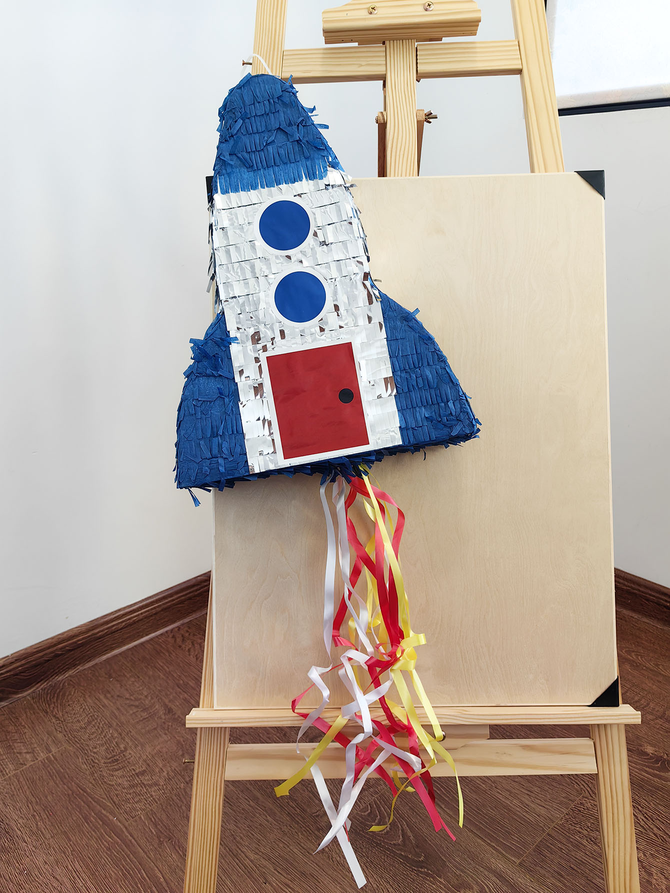 1PC/Box Pull String Rocket Ship Pinata Outer Space Party Decorations for Astronaut Themed Birthday Space Themed Party Supplies