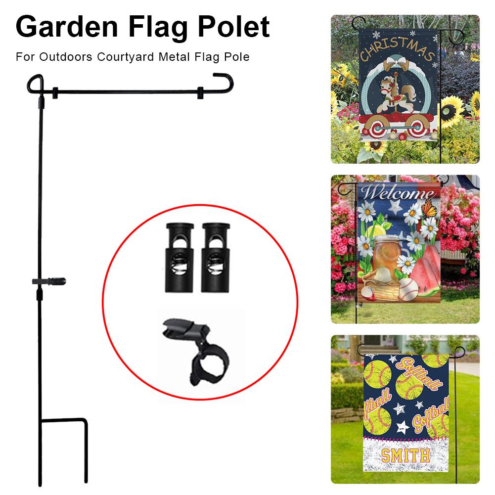 Tuin Vlag Stand Metalen Vlag Pole Houder Banner Vlaggenmast Voor Thuis Binnenplaats Tuin Gazon