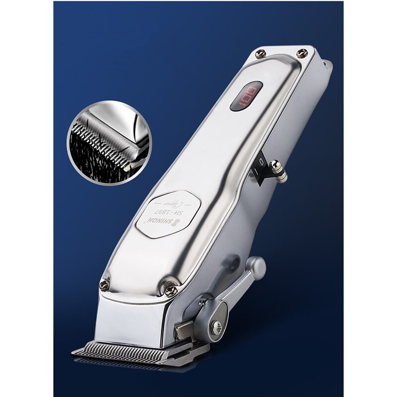 All-metal Barber Hair Clipper Electric Hair Trimmer Men Cordless Haircut Beard Shaver Magic Machine Rechargeable