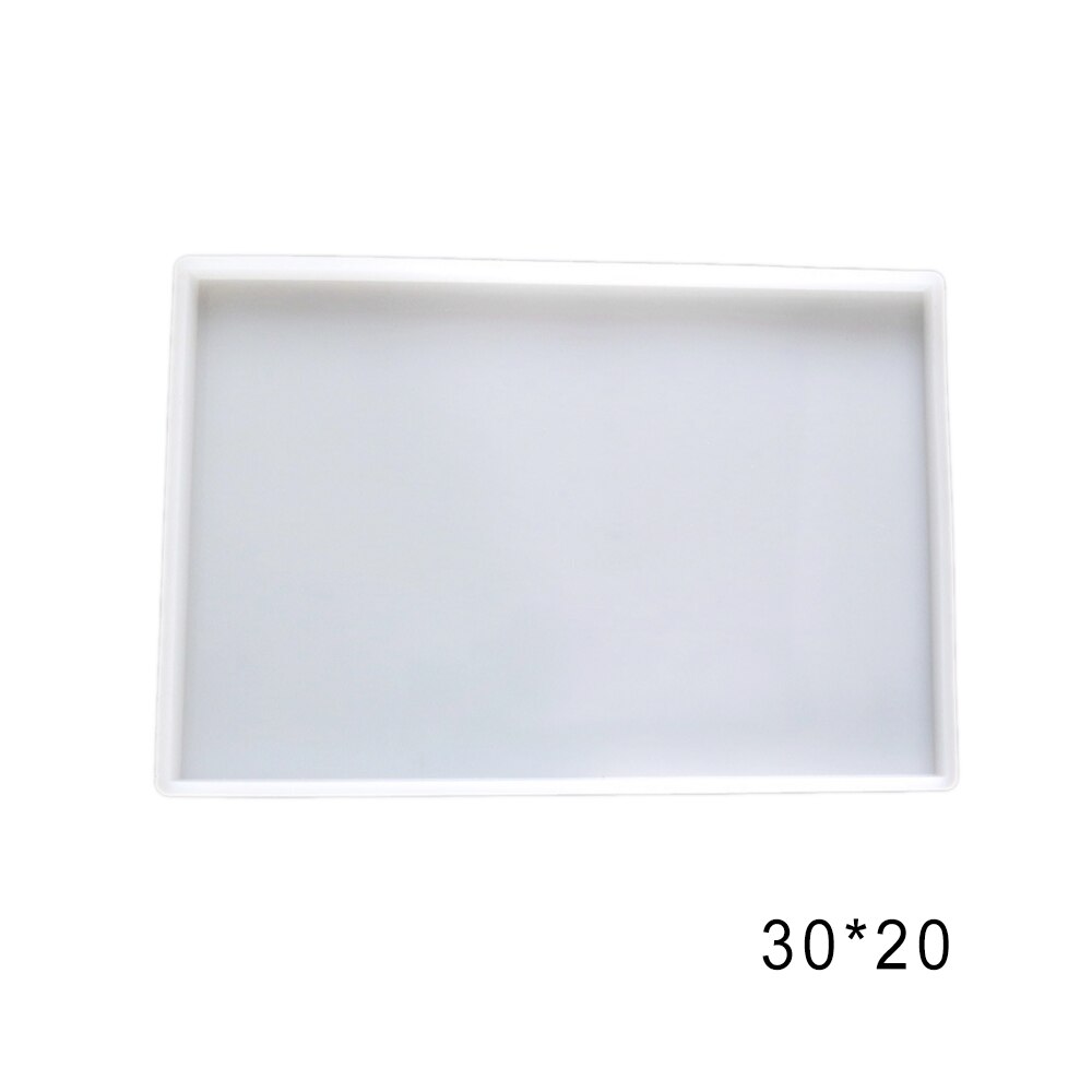 Diy cola epóxi de cristal molde de silicone resina molde mesa fender grande quadrado retangular suprimentos artesanais 25*25/25*15/30*20: 30x20cm