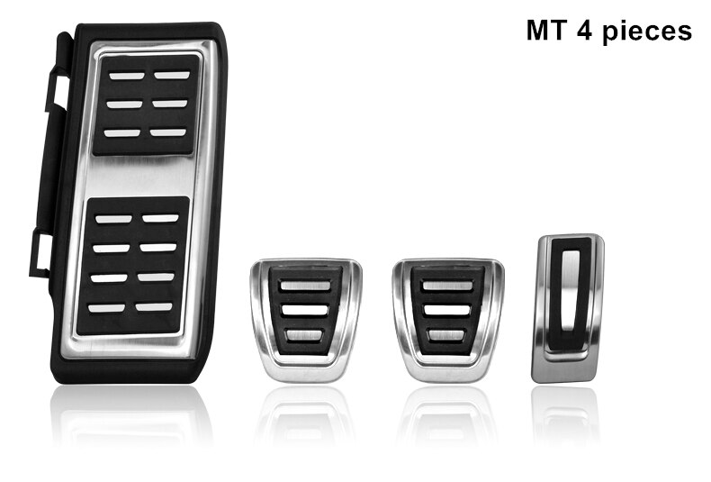 For Skoda Karoq AT MT Accelerator Pedal Brake Gas Footrest Rest Plate Car Styling Accessories: MT 4pcs