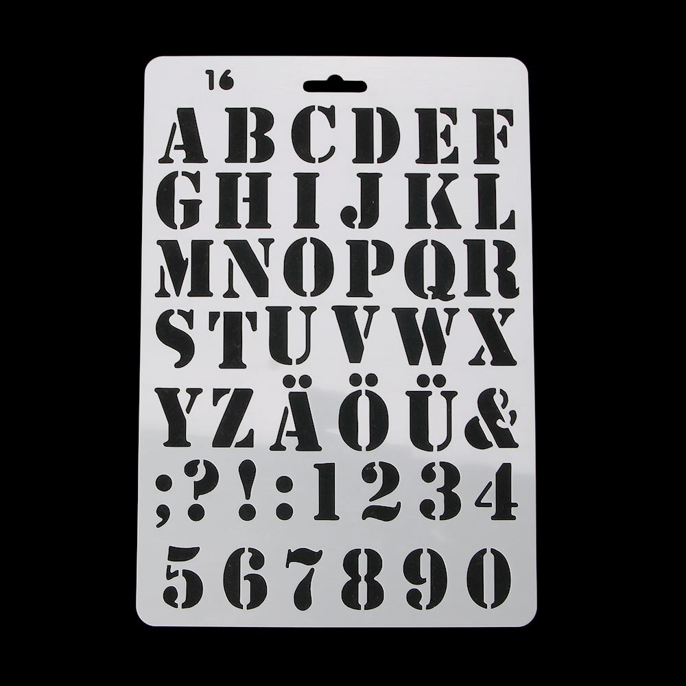 1 Pc 27cm Practical Alphabet Letters DIY Craft Layering Stencils Painting Scrapbooking Stamping Embossing Album Card Template: 16