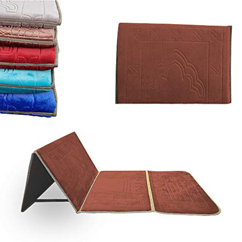 Esterilla plegable portátil para hacer ejercicio, esterilla de meditación y Yoga, para exteriores, Fitness, gimnasia, gimnasio, suelo, silla ergonómica, soporte para la espalda: Castaño