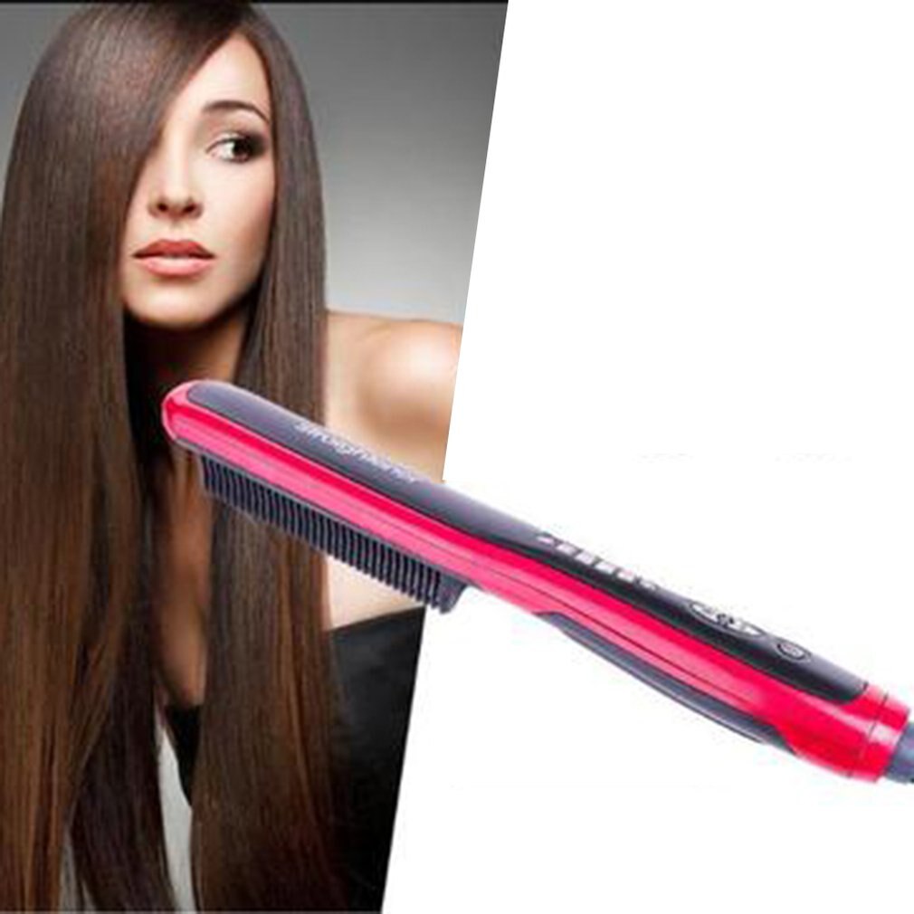 Rechte Elektrische Stijltang Stoom Kam Baard Stijltang Styler Borstel Haar Styling Tools Voor Vrouwen