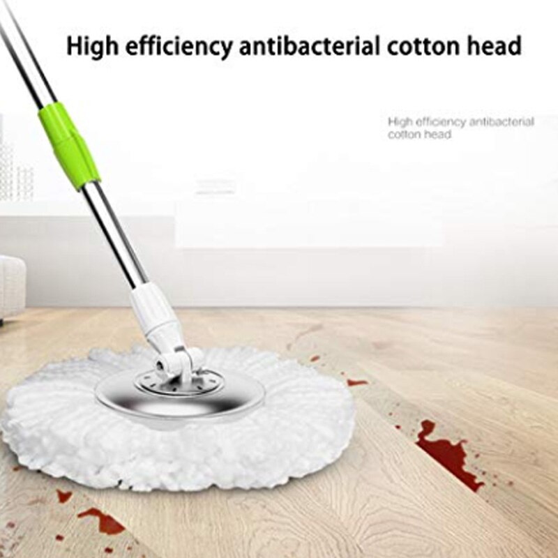 3 Replacement Mop Micro-Head Refill for 360° Spin ic Mop-Microfiber Replacement Mop Head-Round Shape Standard Size (White-3 P