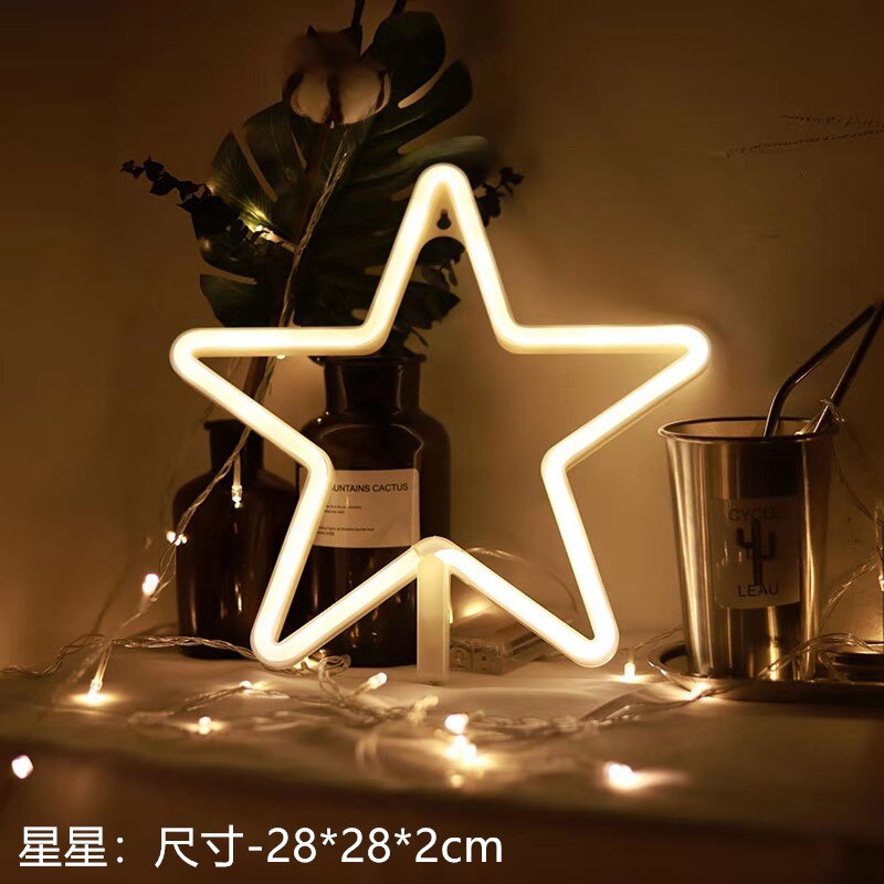 LED Neon Light Sign LOVE HEART Wedding Party Decoration Neon Lamp Valentines Day Anniversary Home Decor Night Lamp: 5