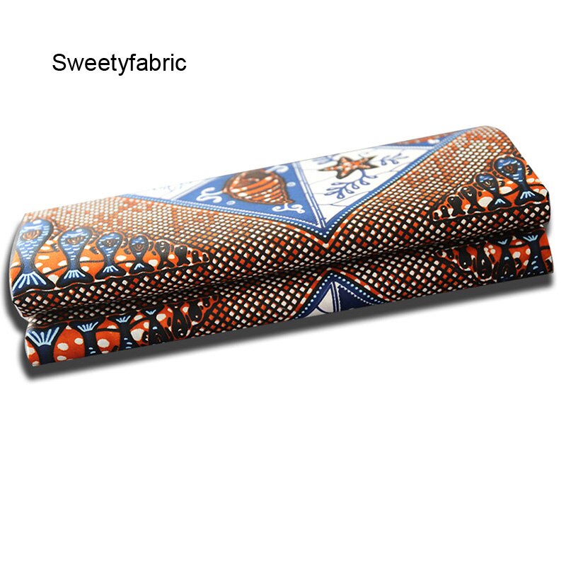 African Fabric 100% Cotton Star Print Ankara Wax Tissu Tecidos Tissus Africain Fabrics Textile For DIY Party Dress
