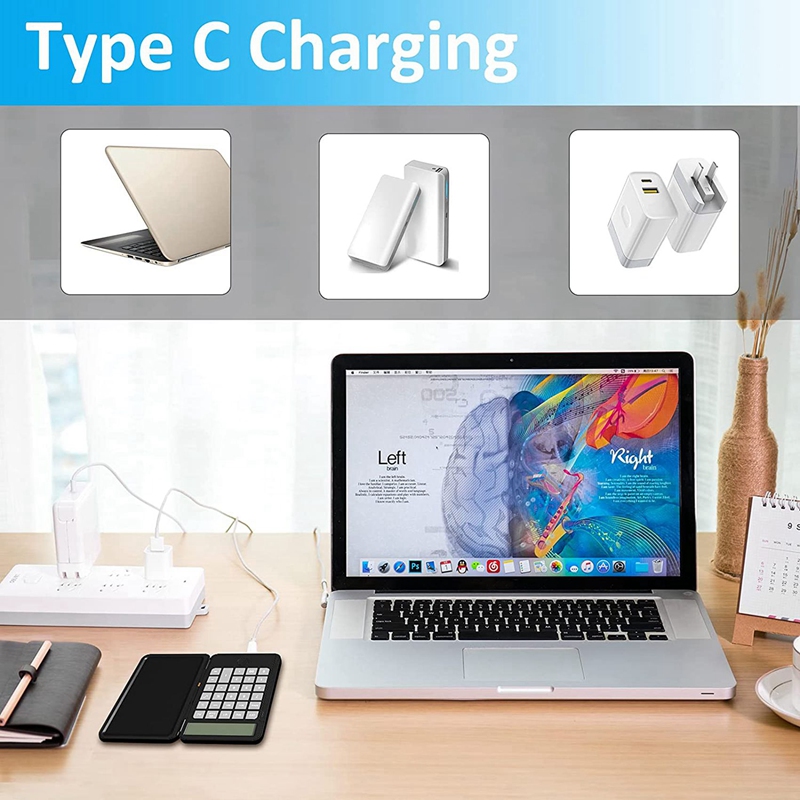 Calculator, Rechargeable Multifunctional Desktop Calculator Notepad