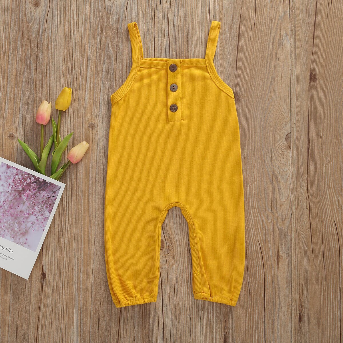 Bambino del bambino Infantile Del Bambino Delle Ragazze Dei Ragazzi Vestiti Senza Maniche A Coste Pagliaccetto Tuta Tuta di Estate di Un Pezzo Solido Abiti di Cotone