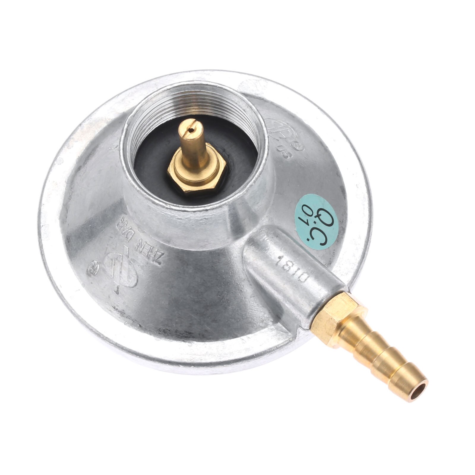 1Pc For one pound propane tank Low pressure gas regulator with 1/4” barb hose connection Outlet &amp; 1”-20 UNEF Inlet