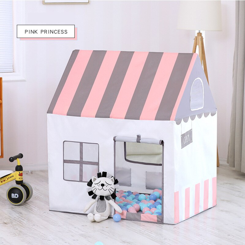 Tenda per bambini portatile giocattoli per bambini per bambini casa delle fate per bambini tende da gioco per bambini gioca a Ball Pool regalo di compleanno di natale: pink tent