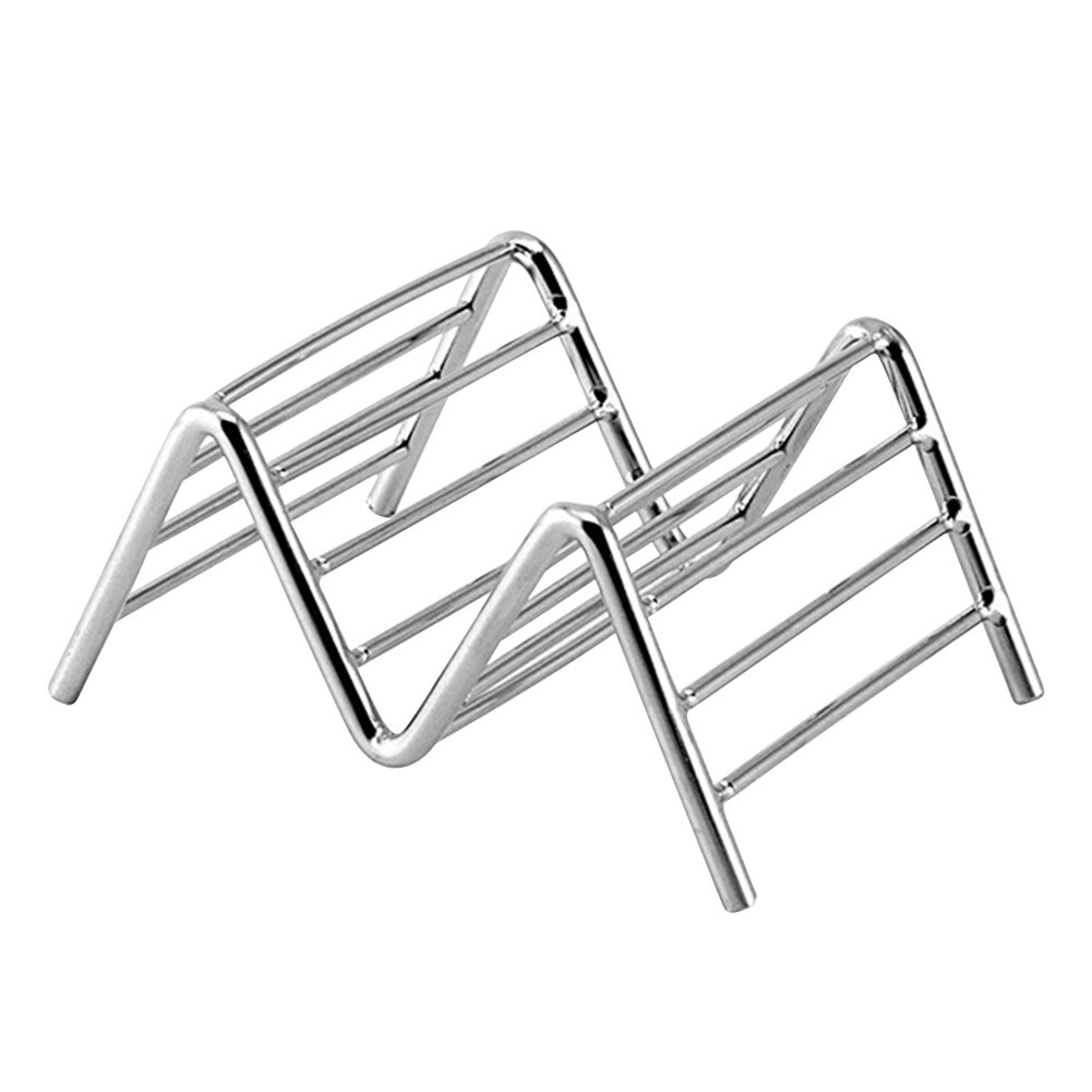 Wave Shape Hard Rack Stand Stainless Steel Taco Stand Mexican Pancake Taco Holder Rack Shelf Practical Kitchen Household Tools: 1 grid